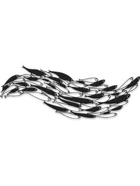 Metal Fish Sculpture Set - Ocean Wall Art | Rust-Resistant Coastal Decor for